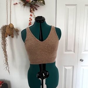 QUINCE Mongolian Cashmere Crop Top/Tank/Shell